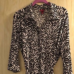 Black & white dress.